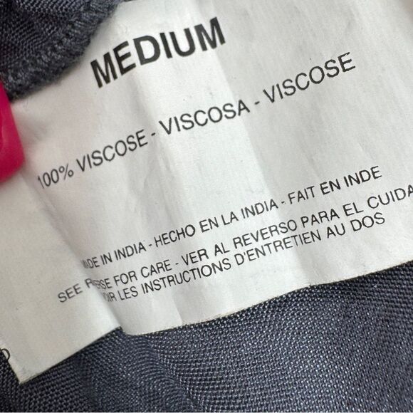 Nine West Smocked Charm Detail On Off Shoulder Peasant Blouse Blue Grey Medium - Picture 11 of 13